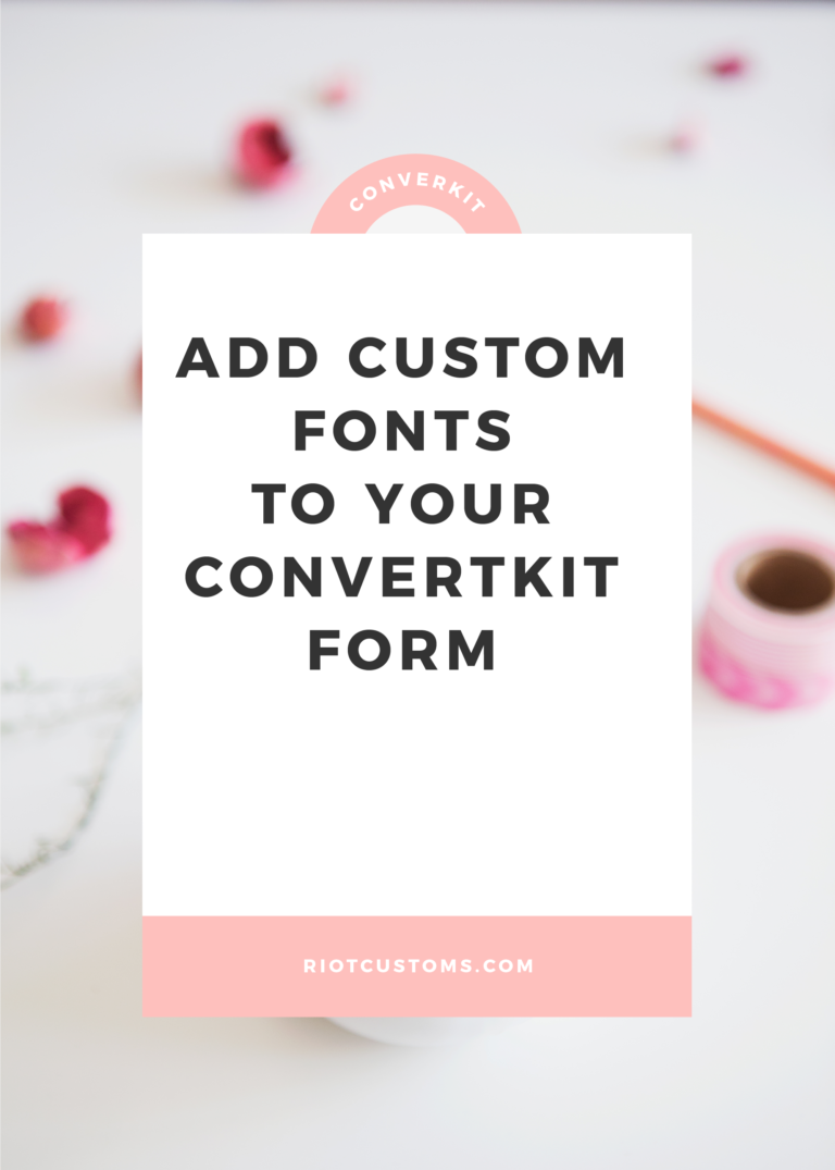 fonts convertkit form